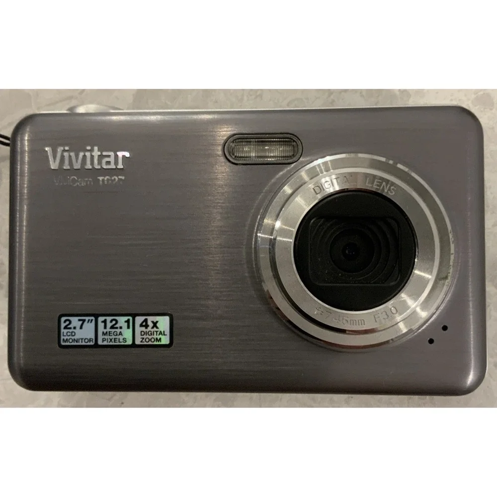 Vivitar ViviCam T027 12.1MP Digital Camera Grey Vintage Y2K Digicam Tested Works